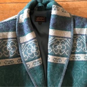 Eddie Bauer Wool Toggle Coat Blue Aqua women’s Medium